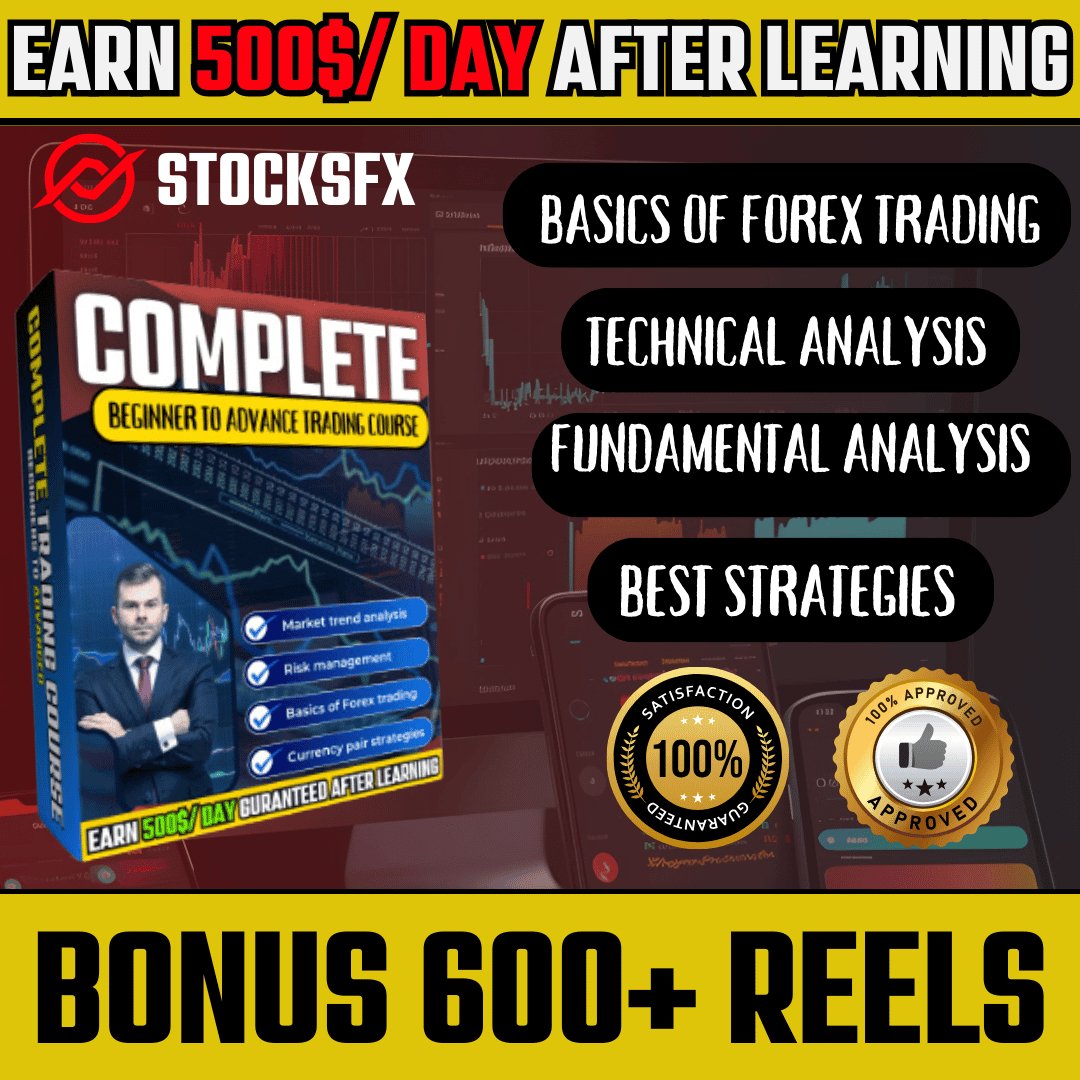 Complete Stock Market Trading Course for Beginners With Bonus of 600+ Reels Bundle