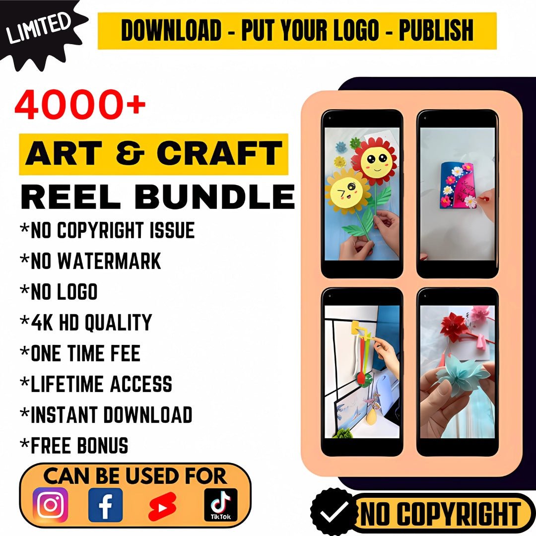 4000+ Copyright-Free Reels for YouTube, TikTok & Instagram – Earn 1–5 Lacs/Month